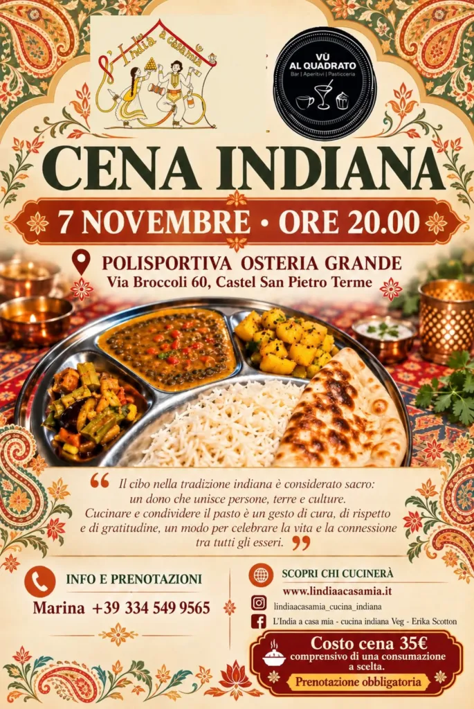 Cena indiana a Castel San Pietro Terme